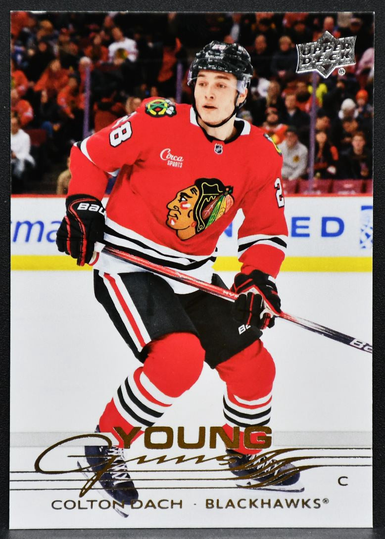 2025-26 Upper Deck Series 1 Young Guns Colton Dach 218 Chicago Blackhawks RC 2219