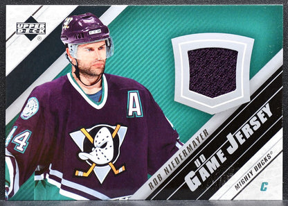 2005-06 UD Series 2 UD Game Jersey Rob Niedermayer Mighty Ducks Jersey 4985