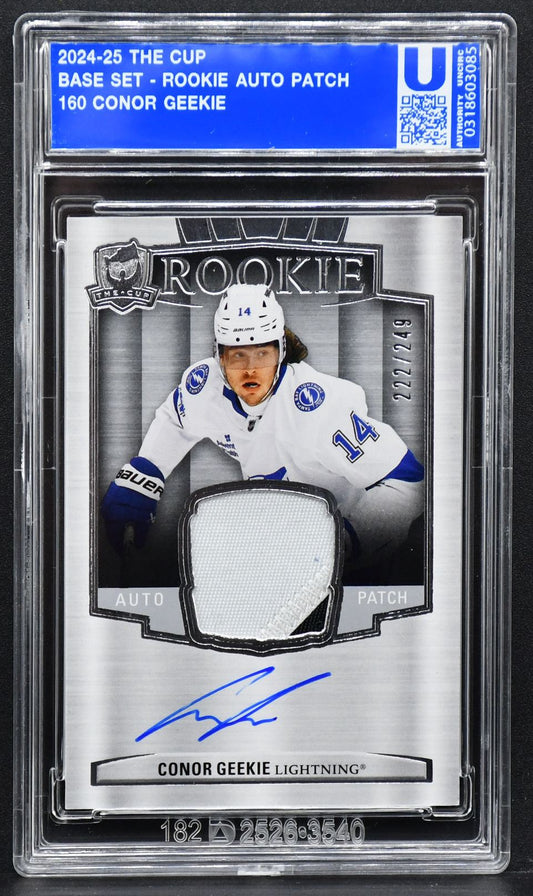 2024-25 UD The Cup Rookie Silver Conor Geekie 160 RC Auto 222/249