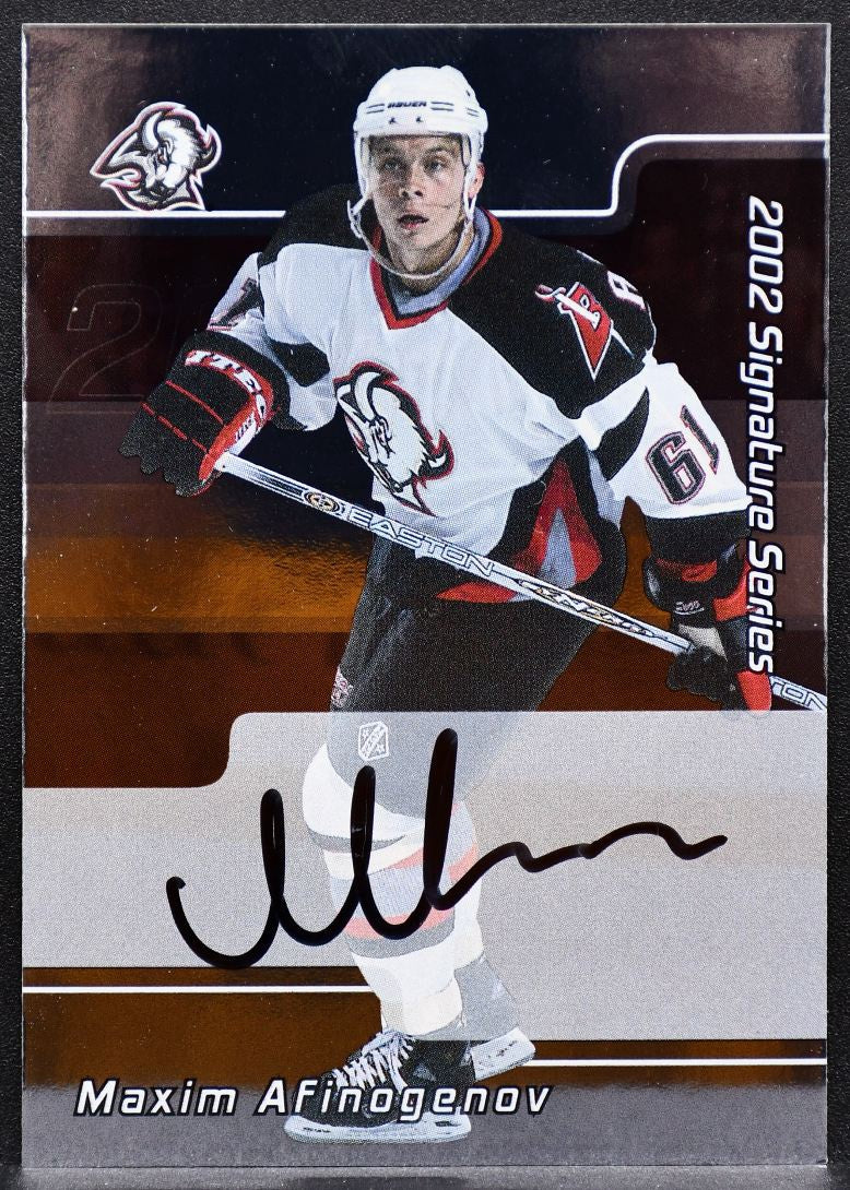 2002-03 Be a Player Signature Series Auto Maxim Afinogenov 176 Sabres Auto 7228