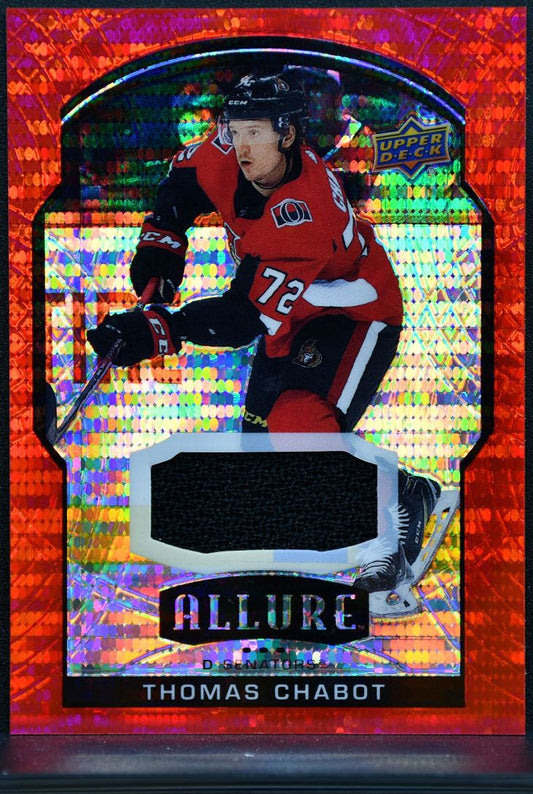 2020-21 UD Allure Red Rainbow Jersey Chabot Ottawa Senators Jersey 5358