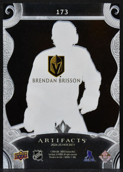 24-25 UD Artifacts Rookies Clear Cut Brendan Brisson 173 Vegas Golden Knights RC 1793