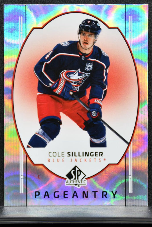 2025-26 SP Authentic Pageantry Cole Sillinger P-12 Columbus Blue Jackets 9201