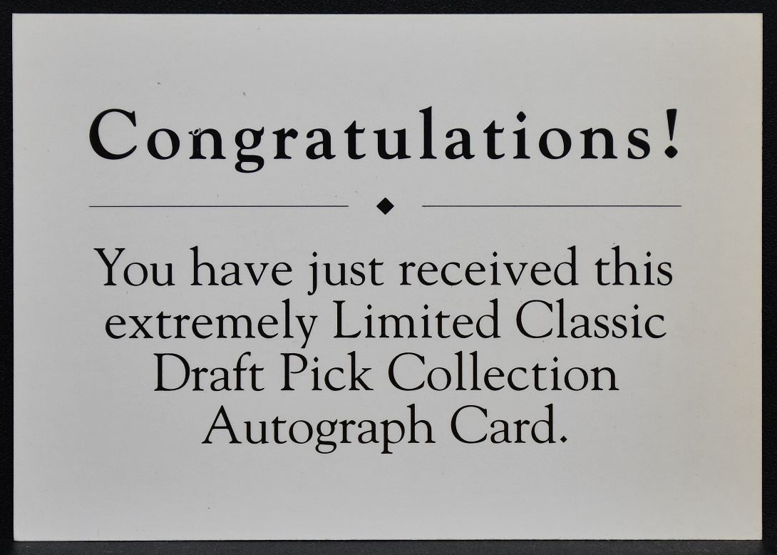 1991-92 Classic Draft Pick Collection Auto Michael Nylander Auto 898/1100 9260