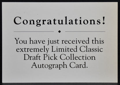 1991-92 Classic Draft Pick Collection Auto Michael Nylander Auto 898/1100 9260