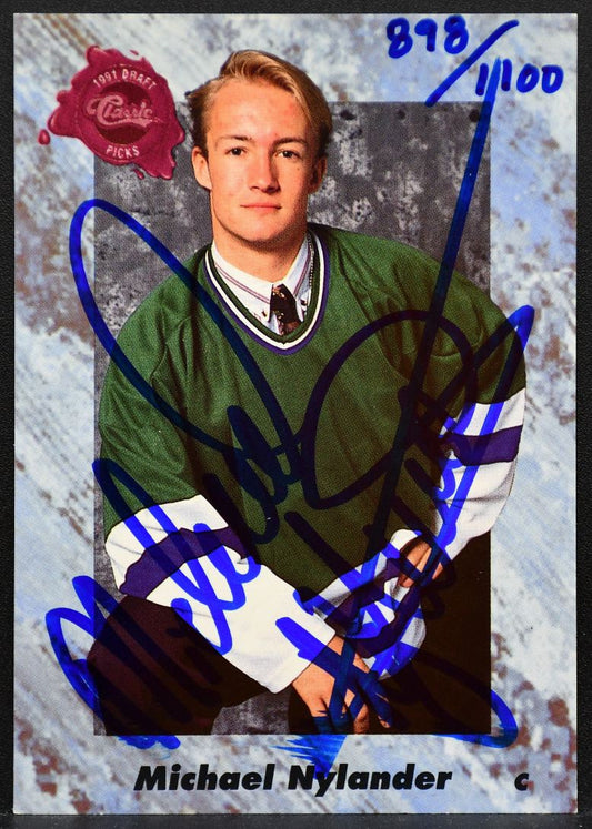 1991-92 Classic Draft Pick Collection Auto Michael Nylander Auto 898/1100 9260