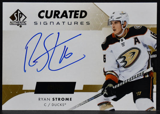 2022-23 SP Authentic Curated Signatures Ryan Strome SPC-RS Anaheim Ducks Auto
