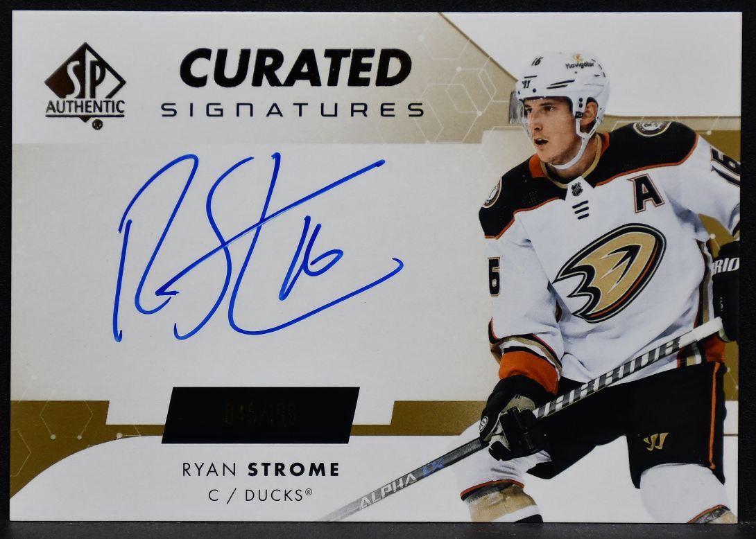 2022-23 SP Authentic Curated Signatures Ryan Strome SPC-RS Anaheim Ducks Auto