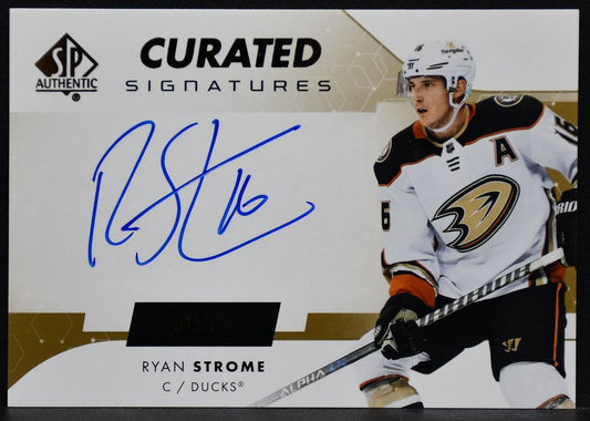 2022-23 SP Authentic Curated Signatures Ryan Strome SPC-RS Anaheim Ducks Auto
