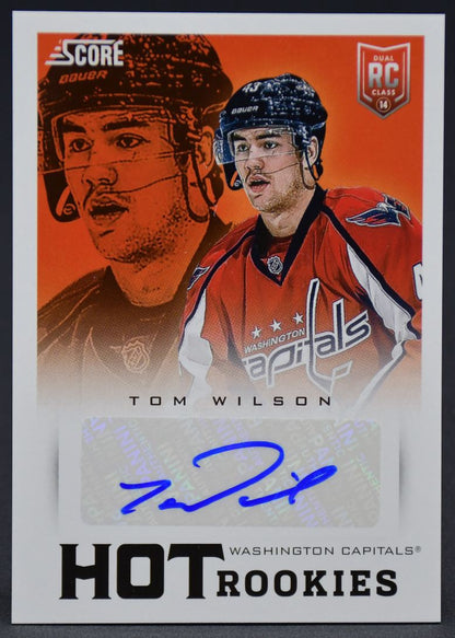2013-14 Panini Score Hot Rookie Auto Tom Wilson 733 RC Auto