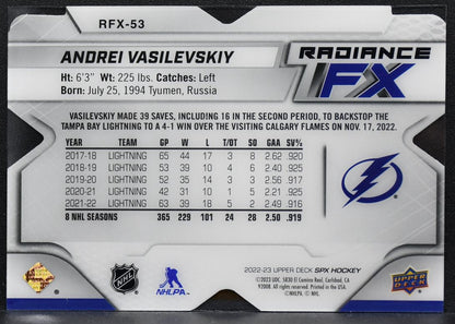 2022-23 SPx Radiance FX Gold Andrei Vasilevskiy RFX-53 Tampa Bay Lightning 78/99 8007