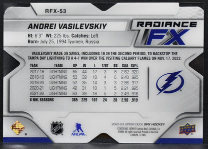 2022-23 SPx Radiance FX Gold Andrei Vasilevskiy RFX-53 Tampa Bay Lightning 78/99 8007
