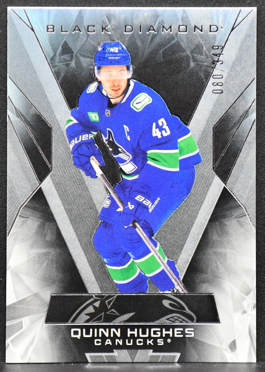 2025-26 Upper Deck Black Diamond Quinn Hughes BDB-QH Vancouver Canucks 080/349 1374
