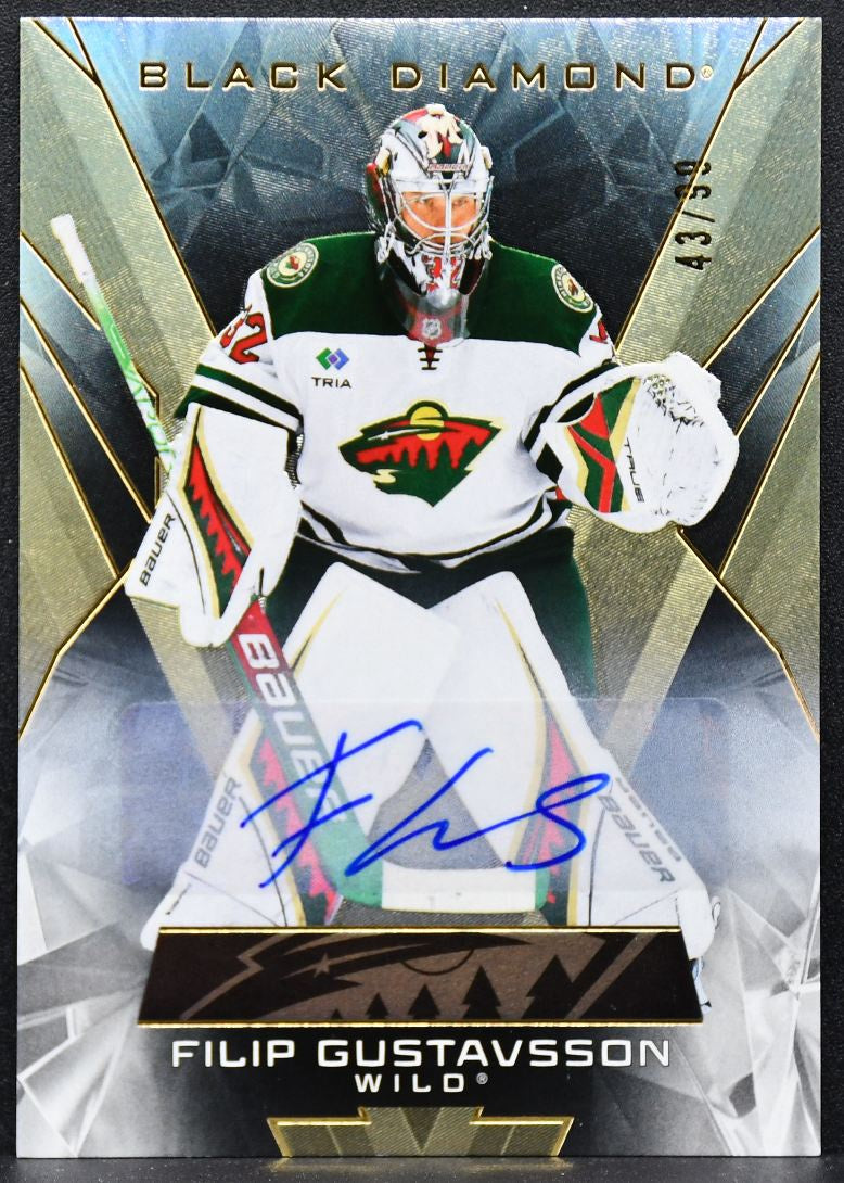 25-26 UD Black Diamond Base Auto Filip Gustavsson BDB-FG Wild Auto 43/99 9454