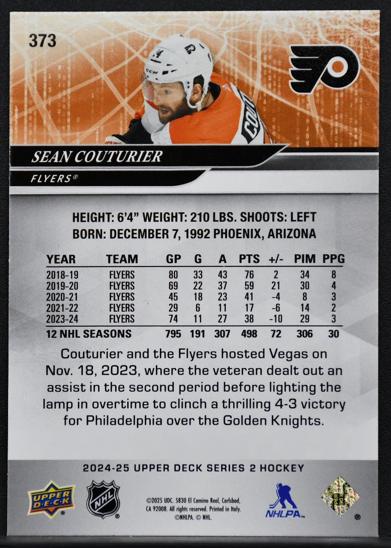2024-25 Upper Deck Series 2 Deluxe Sean Couturier 373 233/250 1340