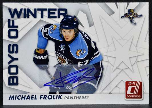 2010-11 Donruss Boys of Winter Autographs Michael Frolik 62 Auto 09/25 5386