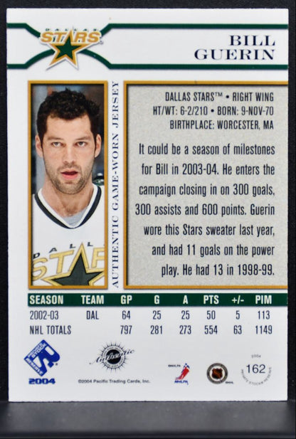 2003-04 Pacific Private Stock Reserve Jersey Bill Guerin 0700/1000 Jersey 1649