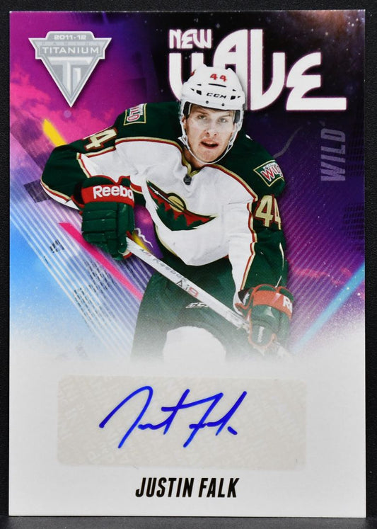 2011-12 Panini Titanium New Wave Auto Justin Falk 36 Auto
