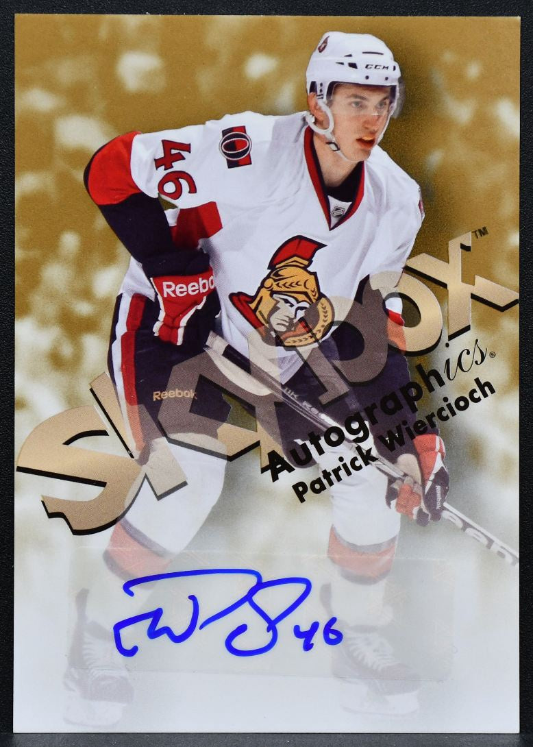 2012-13 Fleer Retro Autographics 1999 Patrick Wiercioch 99-PW Senators Auto 1516
