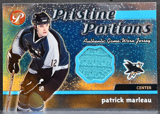 2003-04 Topps Pristine Portions Jersey Patrick Marleau PPJ-PM Sharks Jersey 1502