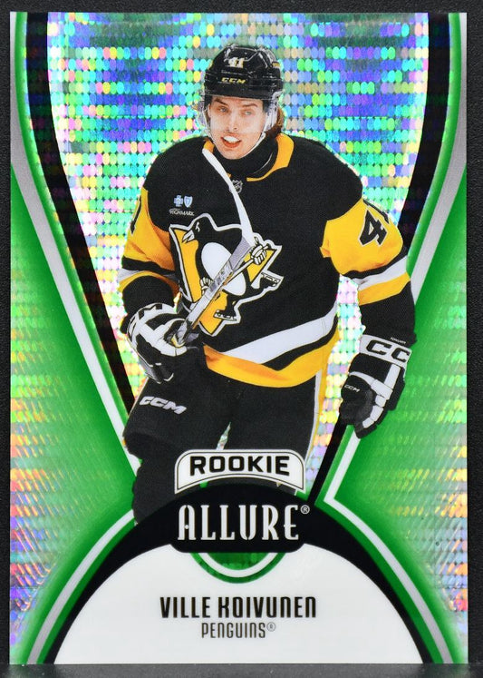 2025-26 UD Allure Green Quartz Ville Koivunen 145 Pittsburgh Penguins RC 09/99 1558