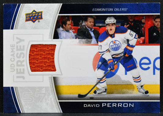2013-14 UD Series 2 UD Game Jerseys David Perron GJ-DP Oilers Jersey 9486