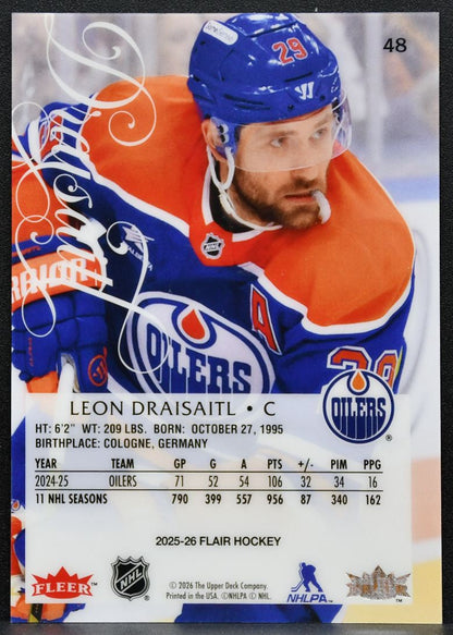 2025-26 Flair Leon Draisaitl 48 Edmonton Oilers 5022