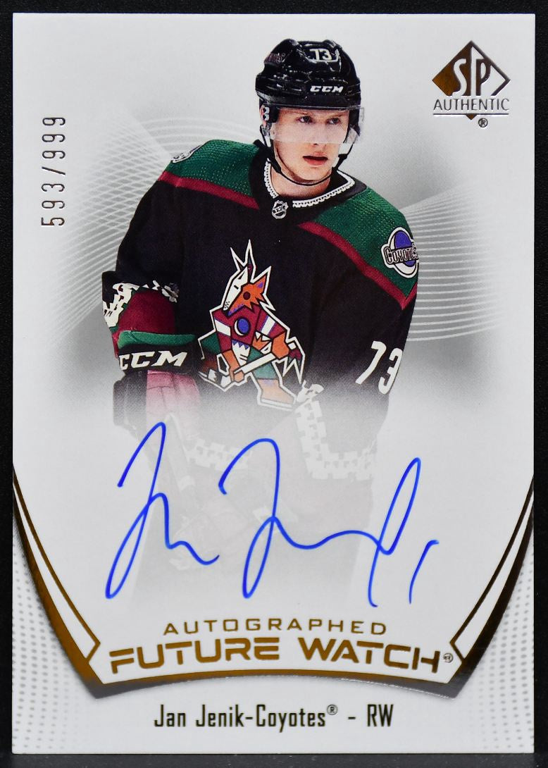 2021-22 SP Authentic Future Watch Jan Jenik 127 Coyotes RC Auto 593/999 4548