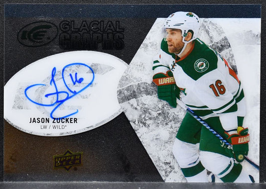 2016-17 Upper Deck ICE Glacial Graphs Jason Zucker GG-JZ Wild Auto 0248