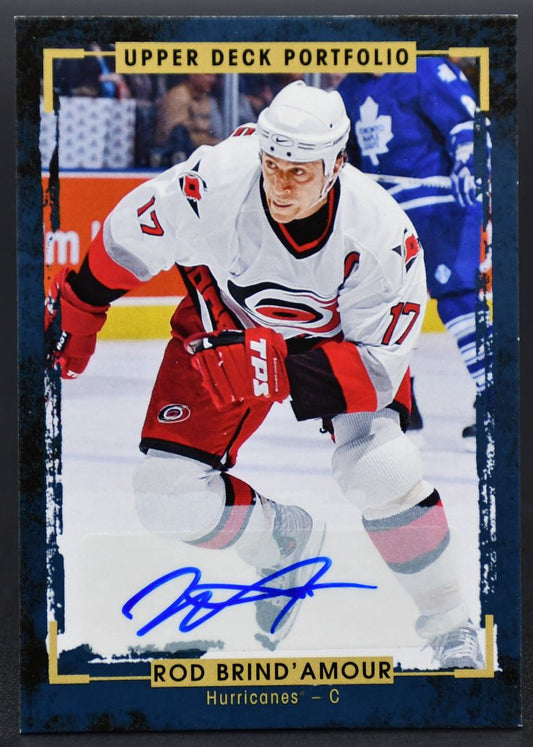 2015-16 UD Portfolio Autographs Rod Brind'Amour 184 Carolina Hurricanes Auto
