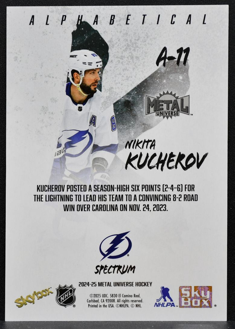 2024-25 SkyBox Metal Universe Alphabetical Spectrum Kucherov 029/199 6731