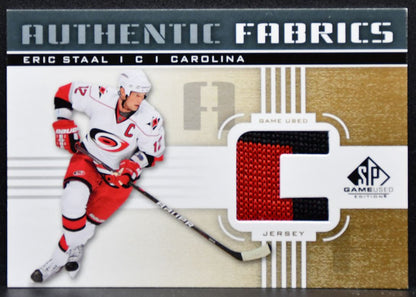 2011-12 SP Game Used Authentic Fabrics Eric Staal AF-ES Hurricanes Jersey 5313