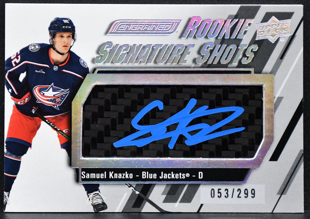 2023-24 UD Engrained Signature Shots Rookie Samuel Knazko RSS-SK RC Auto 053/299