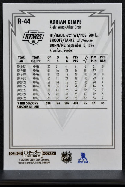 2025-26 O-Pee-Chee Platinum Retro Adrian Kempe R-44 Los Angeles Kings 2232