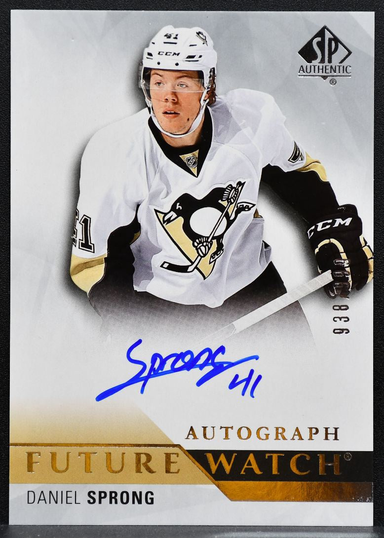 2015-16 SP Authentic Future Watch Auto Daniel Sprong RC Auto 938/999 1674