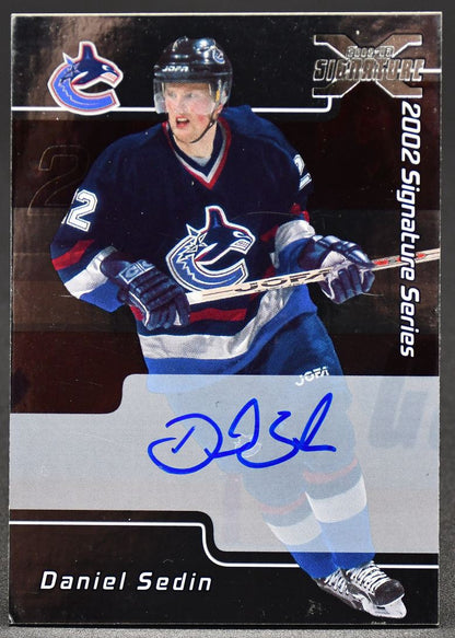 2002-03 In The Game Be a Player Signature Series Daniel Sedin 051 Auto