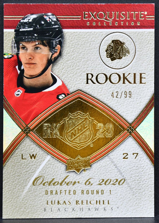 22-23 UD Exquisite Collection 2008-09 Retro RC Reichel 08R-LR Blackhawks RC /99 6935