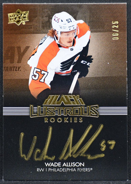 2021-22 SPx UD Black Lustrous RC Signatures Gold Allison Flyers RC Auto /25 5808