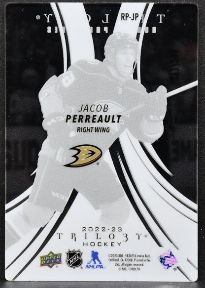 2022-23 UD Trilogy Rookie Premieres Jacob Perreault RP-JP Anaheim Ducks RC 8136