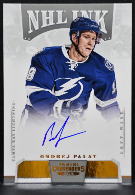 2013-14 Panini Contenders NHL Ink Ondrej Palat Tampa Bay Lightning Auto 9571