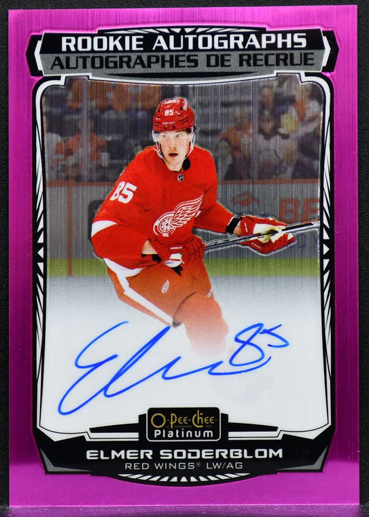 2022-23 O-Pee-Chee Platinum Rookie Matte Pink Elmer Soderblom R-ES RC Auto