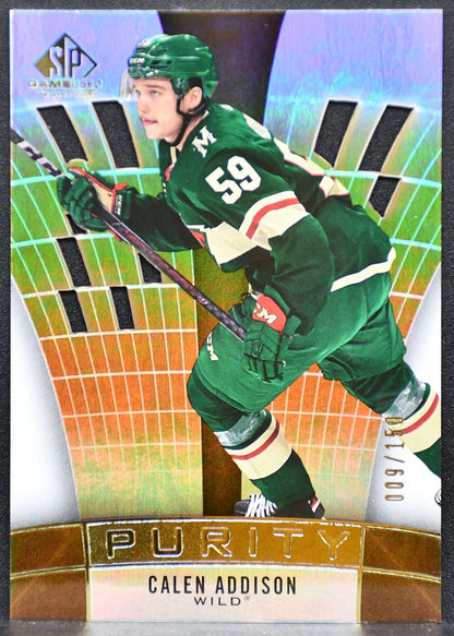 2021-22 SP Game Used Purity Gold Calen Addison P-79 Minnesota Wild 009/150 1258