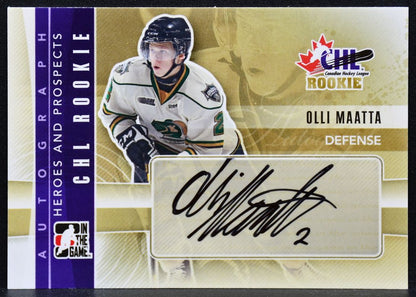 2011-12 ITG Heroes and Prospects CHL Maatta A-OM London Knights RC Auto 6283