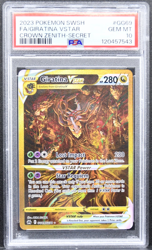 Pokémon Crown Zenith: Galarian Gallery Giratina VSTAR  GG69/GG70 Holofoil PSA 10