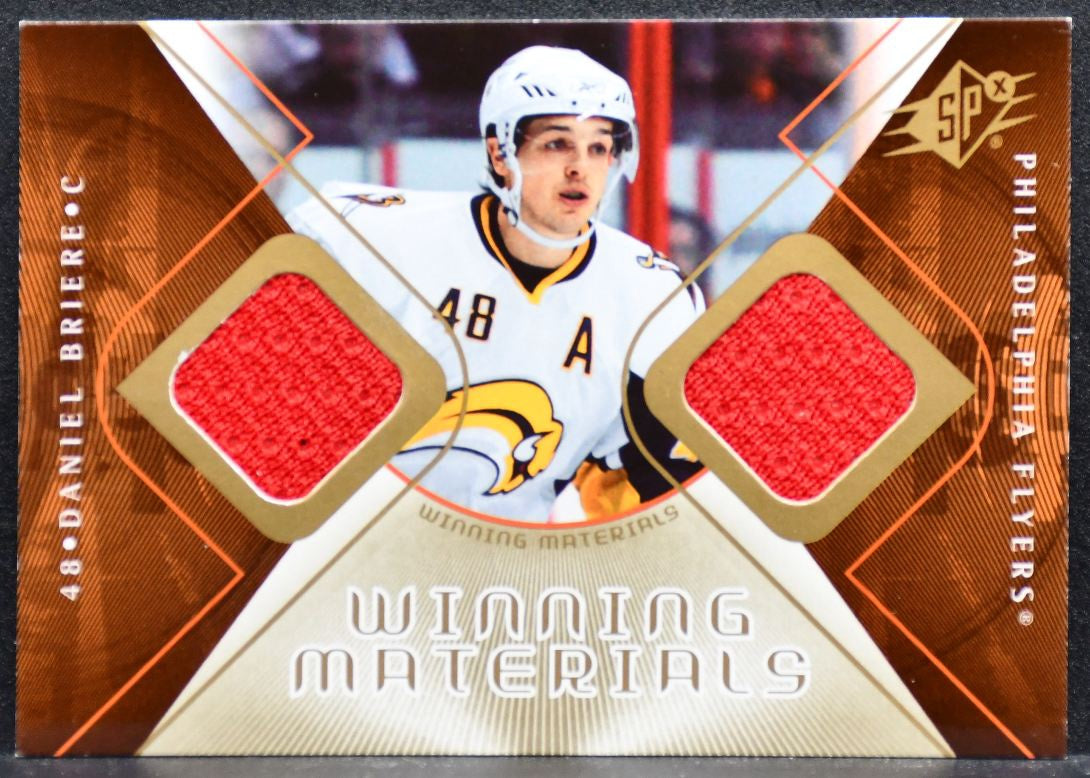 2007-08 SPx Winning Materials Daniel Briere Philadelphia Flyers Jersey 5696