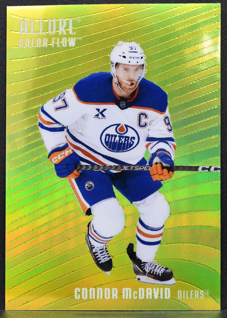 2025-26 UD Allure Color Flow Yellow-Green Connor McDavid CF-30 Edmonton Oilers 7727