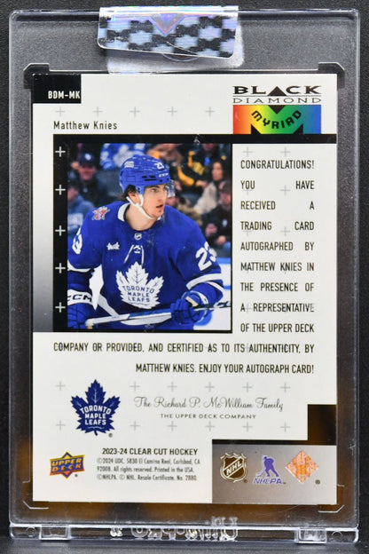 2023-24 UD Clear Cut 1998-99 Black Diamond Myriad Matthew Knies Auto 5800