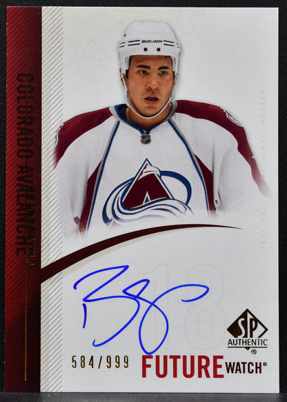 2010-11 SP Authentic Future Watch Auto Brandon Yip Avalanche RC Auto 9204