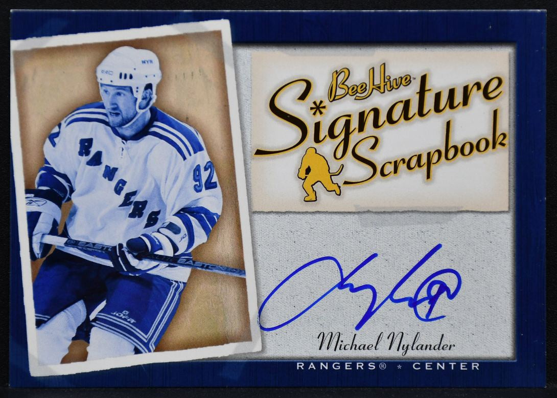 2005-06 UD Beehive Signature Scrapbook Michael Nylander SS-NY Rangers Auto 8119
