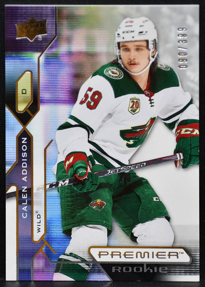 2021-22 Upper Deck Premier Rookie Calen Addison 132 Wild RC 090/399 4340